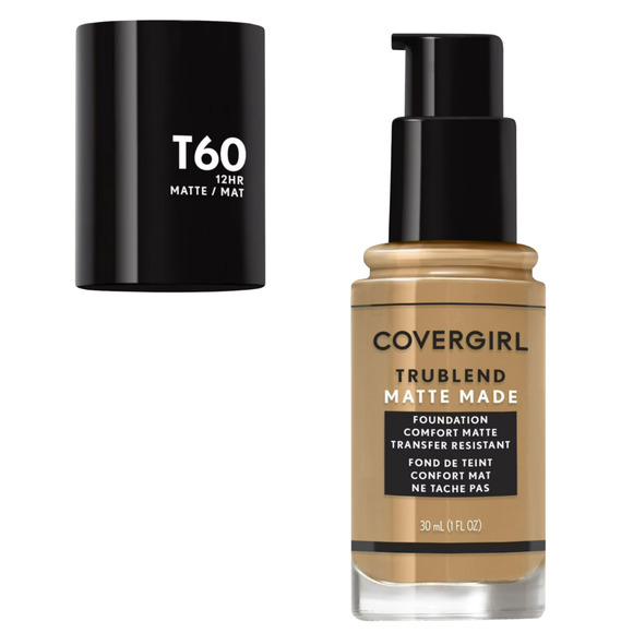 COVERGIRL Lot 2 TruBlend Matte Made Foundation T60 Warm Sun 1oz Each New - Picture 3 of 12